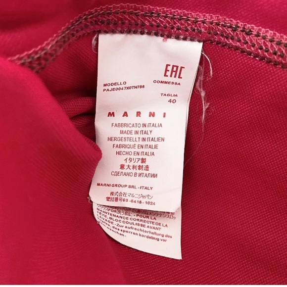 Marni Made In Italy Hot Pink Bunny Rabbit Drawstring High Waisted Flare Pants 40 - Picture 16 of 16